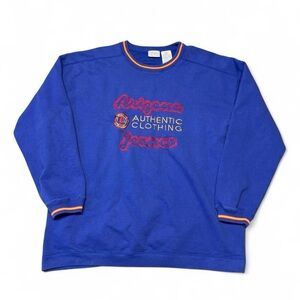 Vintage 90s Arizona Jeans embroidered pullover crewneck ribbed blue L mens